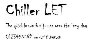 Chiller LET.ttf字體轉換器圖片