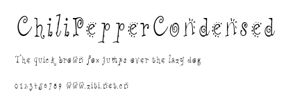 ChiliPepperCondensed.ttf字體轉換器圖片