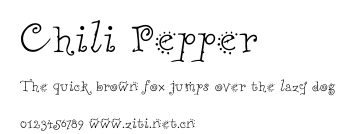 Chili Pepper.ttf字體轉換器圖片