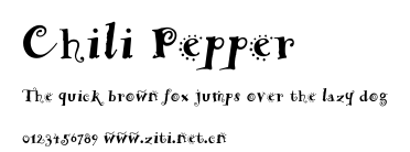 Chili Pepper.ttf字體轉換器圖片
