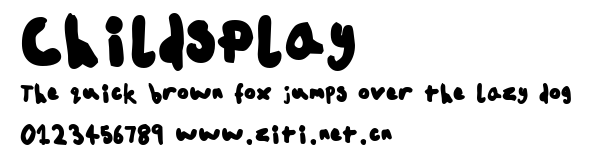 ChildsPlay.ttf字體轉換器圖片