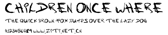 Children Once Where.ttf字體轉換器圖片