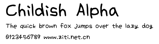 Childish Alpha.ttf字體轉換器圖片