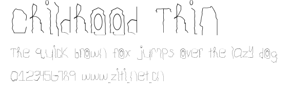 Childhood Thin.ttf字體轉換器圖片