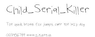 Child_Serial_Killer.ttf字體轉換器圖片