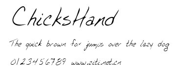 ChicksHand.ttf字體轉換器圖片