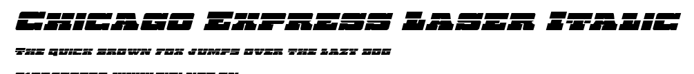 Chicago Express Laser Italic.ttf字體轉換器圖片