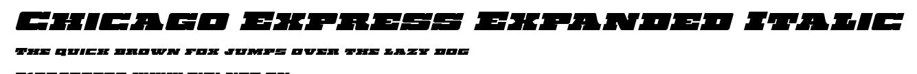 Chicago Express Expanded Italic.ttf字體轉換器圖片