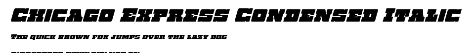 Chicago Express Condensed Italic.ttf字體轉換器圖片