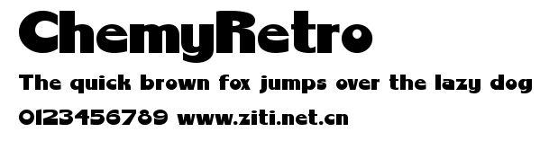 ChemyRetro.ttf字體轉換器圖片