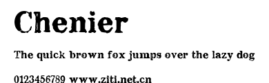 Chenier.ttf字體轉換器圖片