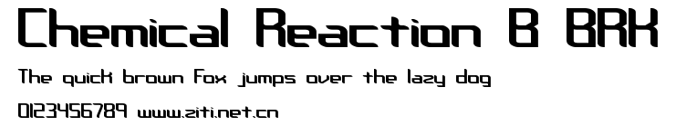 Chemical Reaction B BRK.ttf字體轉換器圖片