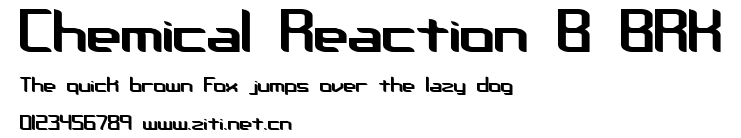 Chemical Reaction B BRK.ttf字體轉換器圖片