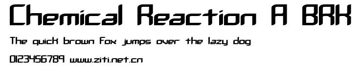 Chemical Reaction A BRK.ttf字體轉換器圖片