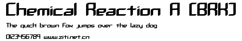 Chemical Reaction A (BRK).ttf字體轉換器圖片