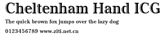 Cheltenham Hand ICG.ttf字體轉換器圖片