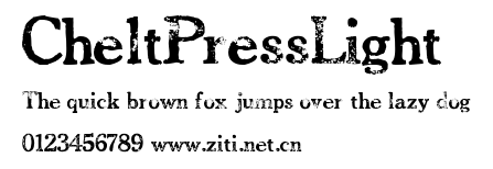 CheltPressLight.ttf字體轉換器圖片