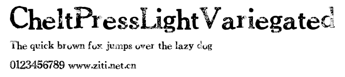 CheltPressLightVariegated.ttf字體轉換器圖片