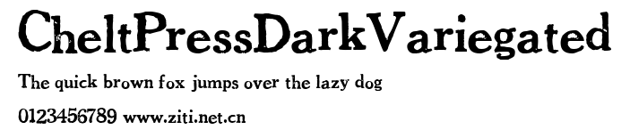 CheltPressDarkVariegated.ttf字體轉換器圖片