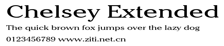 Chelsey Extended.ttf字體轉換器圖片