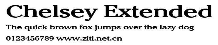 Chelsey Extended.ttf字體轉換器圖片