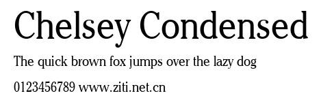 Chelsey Condensed.ttf字體轉換器圖片
