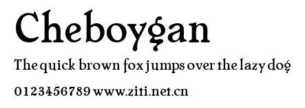 Cheboygan.ttf字體轉換器圖片