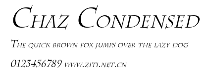 Chaz Condensed.ttf字體轉換器圖片