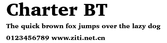 Charter BT.ttf字體轉換器圖片