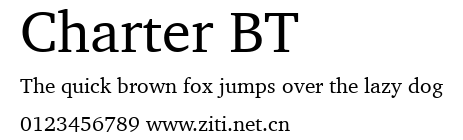 Charter BT.ttf字體轉換器圖片