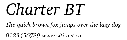 Charter BT.ttf字體轉換器圖片