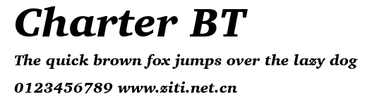 Charter BT.ttf字體轉換器圖片