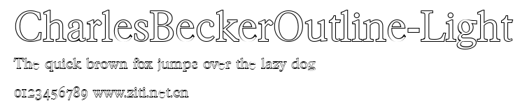 CharlesBeckerOutline-Light.ttf字體轉換器圖片