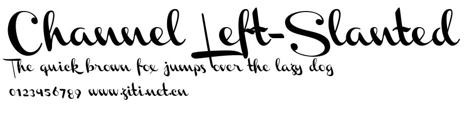 Channel Left-Slanted.ttf字體轉換器圖片