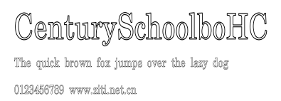 CenturySchoolboHC.ttf字體轉換器圖片