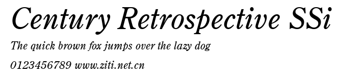 Century Retrospective SSi.ttf字體轉換器圖片