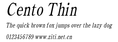Cento Thin.ttf字體轉換器圖片