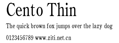 Cento Thin.ttf字體轉換器圖片