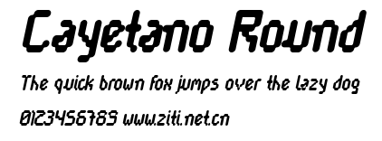 Cayetano Round.ttf字體轉換器圖片
