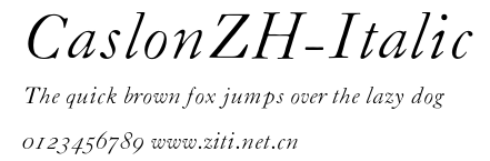 CaslonZH-Italic.ttf字體轉換器圖片
