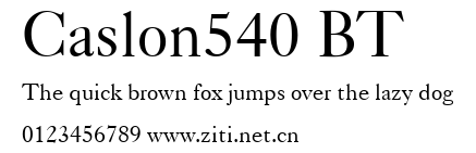Caslon540 BT.ttf字體轉換器圖片