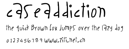 CaseAddiction.ttf字體轉換器圖片