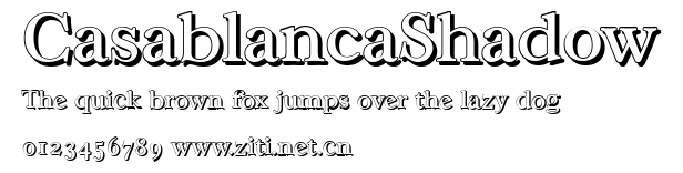 CasablancaShadow.ttf字體轉換器圖片