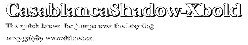 CasablancaShadow-Xbold.ttf字體轉換器圖片