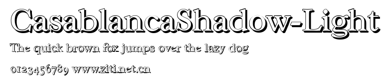 CasablancaShadow-Light.ttf字體轉換器圖片