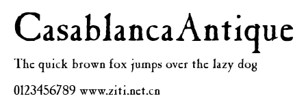 CasablancaAntique.ttf字體轉換器圖片