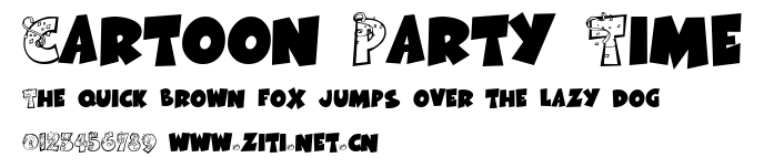 Cartoon Party Time.ttf字體轉換器圖片
