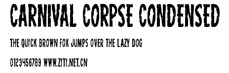 Carnival Corpse Condensed.ttf字體轉換器圖片