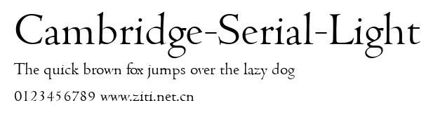 Cambridge-Serial-Light.ttf字體轉換器圖片