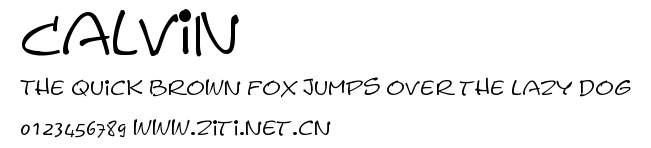 Calvin.ttf字體轉換器圖片